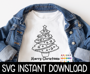 Coloring Shirt SVG, Christmas Color Me Shirt SVG, Kids Christmas Tee SvG Instant Download, Cricut Cut File, Silhouette Cut File, Print