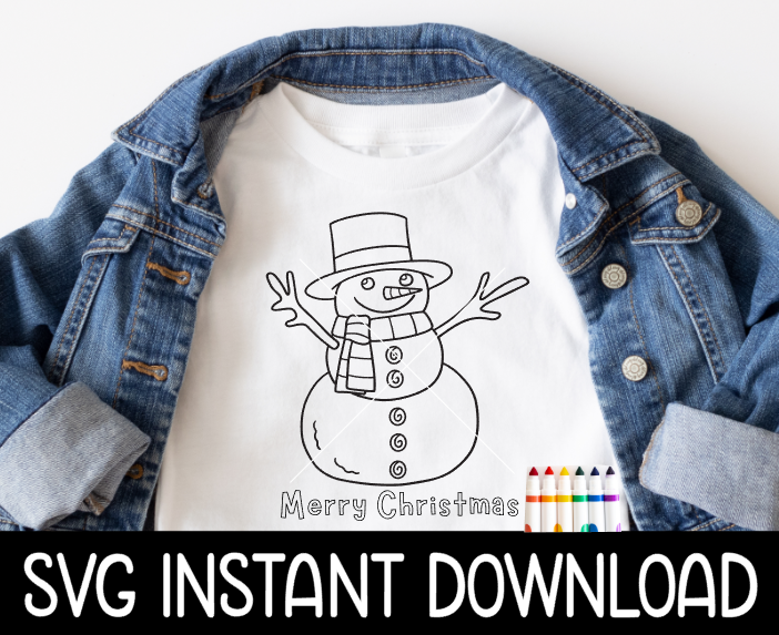 Coloring Shirt SVG, Christmas Color Me Shirt SVG, Kids Christmas Tee SvG Instant Download, Cricut Cut File, Silhouette Cut File, Print