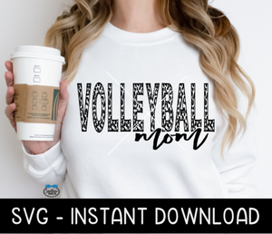 Volleyball Mom SVG, Volleyball Mom Cheetah Tee Shirt SvG, Volleyball SVG, Instant Download, Cricut Cut Files, Silhouette Cut Files, Print