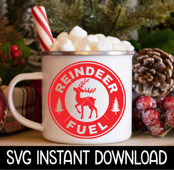 Reindeer Fuel SVG, Reindeer Fuel SVG File, Christmas Tumbler SVG Instant Download, Cricut Cut File, Silhouette Cut Files, Download, Print