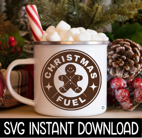 Christmas Fuel SVG, Christmas Fuel SVG File, Christmas Tumbler SVG Instant Download, Cricut Cut File, Silhouette Cut Files, Download, Print