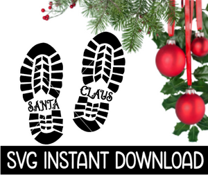 Santa's Footprints SVG, Santa Footprint Footprint Stencil SVG Instant Download, Cricut Cut File, Silhouette Cut File, Download