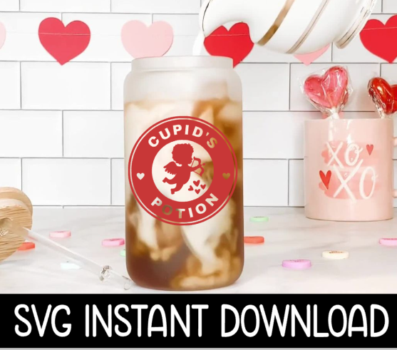 Copy of Valentine's Day SVG, Cupid's Potion SVG, Instant Download, Cricut Cut File, Silhouette Cut File, Print