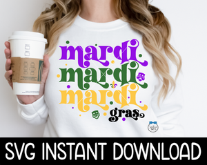 Mardi Gras SVG Files, Mardi Gras Multi SVG, Mardi Gras Tee SVG Instant Download, Cricut Cut Files, Silhouette Cut File, Download, Print