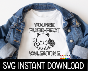 Coloring Shirt SVG, Valentine's Color Me Shirt SVG, Kids Valentine's Day Tee SvG Instant Download, Cricut Cut File, Silhouette Cut File, Print