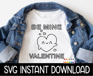 Coloring Shirt SVG, Valentine's Color Me Shirt SVG, Kids Valentine's Day Tee SvG Instant Download, Cricut Cut File, Silhouette Cut File, Print