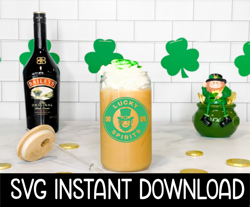 St Patty's Day Lucky Spirits SvG Instant Download, Cricut Cut Files, Silhouette Cut Files Print0% Irish 100 Percent Drunk, St Patrick's Day SVG, St Pat