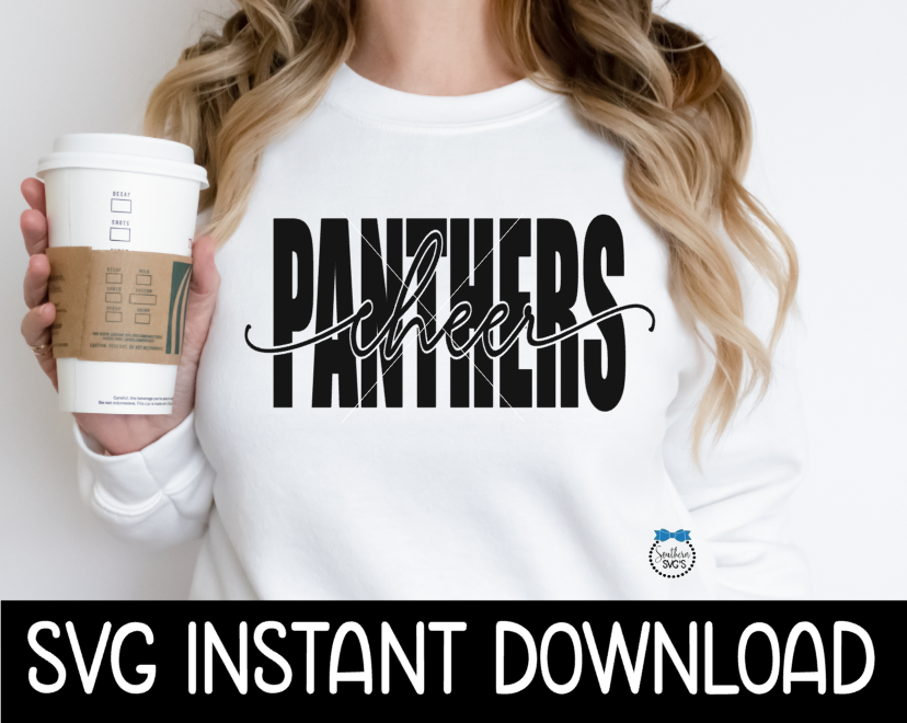 Panthers Cheer SVG, Cheer SVG, Wine Glass SvG, Cheer SVG, Instant Download, Cricut Cut Files, Silhouette Cut Files, Print
