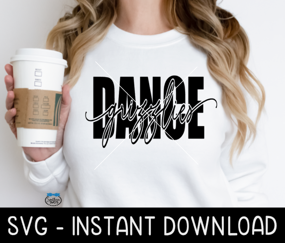 Grizzlies Dance SVG, Dancer PNG, Wine Glass SvG, Dance Team SVG, Instant Download, Cricut Cut Files, Silhouette Cut Files, Print