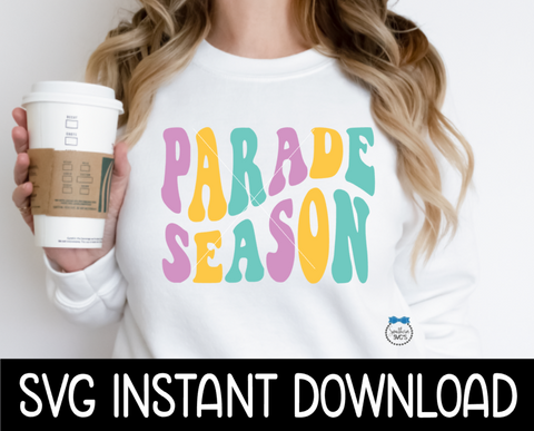 Parade Season SvG Instant Download, Wavy Letter SVG, Cricut Cut Files, Silhouette Cut Files Print