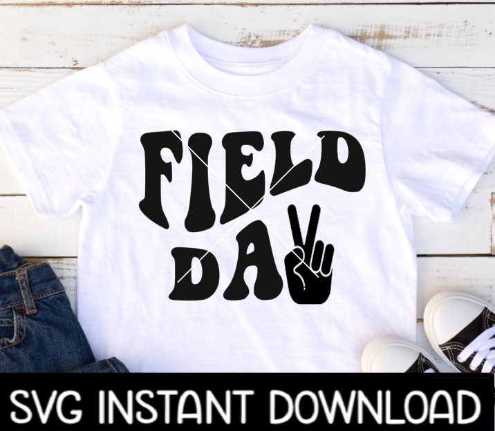 Field Day SVG, School SVG, Field Day Wavy Letter SvG Instant Download, Cricut Cut Files, Silhouette Cut Files, Print