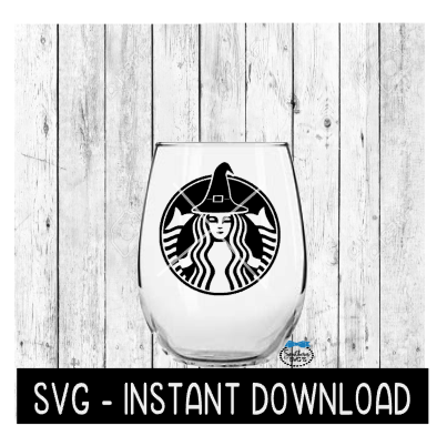 Starbucks Witch SVG, Halloween Starbucks Cup SVG, Cold Brew Cup SVG, SvG Instant Download, Cricut Cut File, Silhouette Cut File, Download