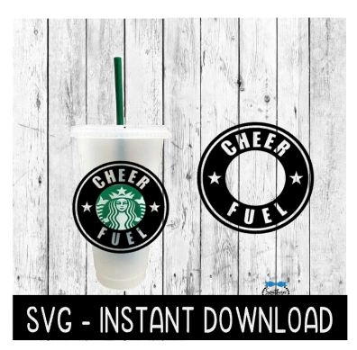 Cheer Fuel Frame For Starbucks Cheerleader Cup SVG, Cold Brew Cup SVG, SVG Instant Download, Cricut Cut File, Silhouette Cut Files, Download