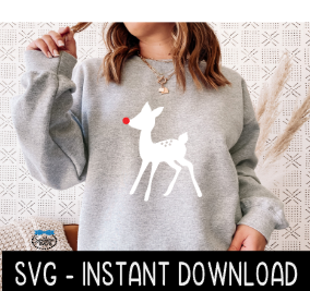 Reindeer SVG, Rudolph SVG, Christmas Sweatshirt SVG Instant Download, Cricut Cut File, Silhouette Cut File, Download Print