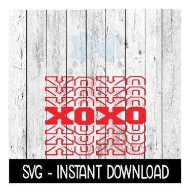 Valentine's Day XOXO Multi SVG Files, SVG Instant Download, Cricut Cut Files, Silhouette Cut Files, Download, Print