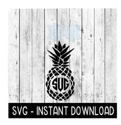 Pineapple Monogram Frame SVG, SVG Files, Instant Download, Cricut Cut Files, Silhouette Cut Files, Download, Print