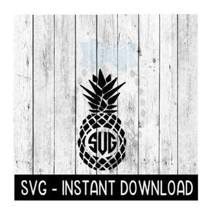 Pineapple Monogram Frame SVG, SVG Files, Instant Download, Cricut Cut Files, Silhouette Cut Files, Download, Print