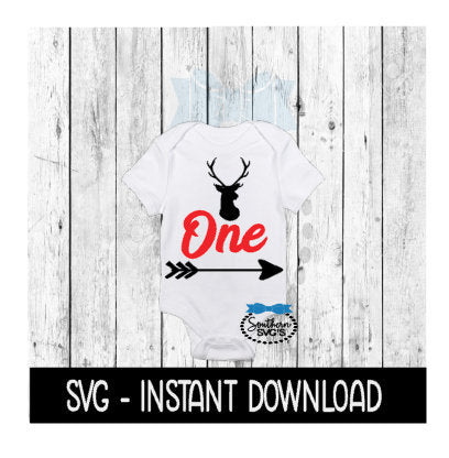 Deer 1st Birthday Boy SVG, Baby Bodysuit SVG, SVG Files, Instant Download, Cricut Cut Files, Silhouette Cut Files, Download, Print