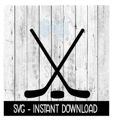 Hockey Sticks SVG, Hockey Sticks And Hockey Puck SVG Files, Instant Download, Cricut Cut Files, Silhouette Cut Files, Download, Print