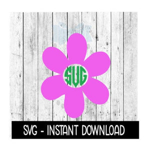 Flower Monogram Frame SVG, SVG, SVG Files, Instant Download, Cricut Cut Files, Silhouette Cut Files, Download, Print