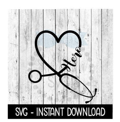 Nurse Hero SVG, Nurse Heart Stethescope SVG Files, Instant Download, Cricut Cut Files, Silhouette Cut Files, Download, Print