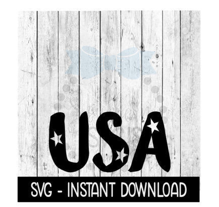 USA With Stars, Memorial Day SVG, 4th Of July SVG Files, Instant Download, Cricut Cut Files, Silhouette Cut Files, Download, Print