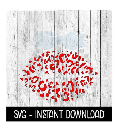 Leopard Lips SVG, Leopard Pattern SVG Files, SVG Instant Download, Cricut Cut Files, Silhouette Cut Files, Download, Print