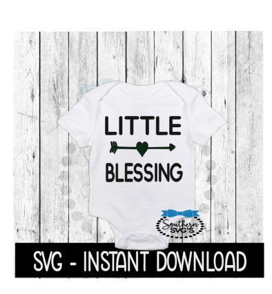 Little Blessing SVG, Newborn Baby Bodysuit SVG Files, Instant Download, Cricut Cut Files, Silhouette Cut Files, Download, Print