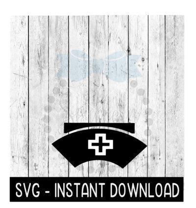 Nurse Hat SVG, Nurse's Cap SVG Files, Instant Download, Cricut Cut Files, Silhouette Cut Files, Download, Print