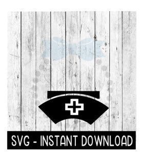 Nurse Hat SVG, Nurse's Cap SVG Files, Instant Download, Cricut Cut Files, Silhouette Cut Files, Download, Print