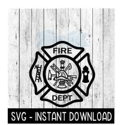 Fire Department SVG, SVG Files, First Responders SVG Instant Download, Cricut Cut Files, Silhouette Cut Files, Download, Print