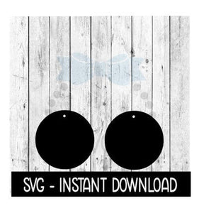 Earring SVG, Round Earring SVG, SVG Files, Instant Download, Cricut Cut Files, Silhouette Cut Files, Download, Print