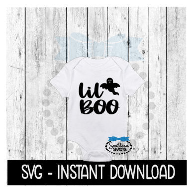 Halloween SVG, Lil Boo SVG, Baby Bodysuit SVG File, Instant Download, Cricut Cut Files, Silhouette Cut Files, Download, Print