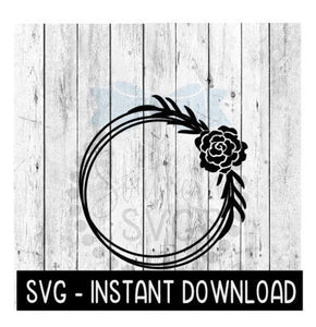 Layered Stacked Circle Frame SVG, Circle Flower Frame SVG Files, Instant Download, Cricut Cut Files, Silhouette Cut Files, Download, Print