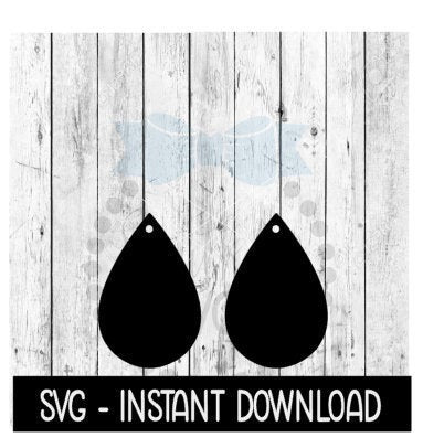 Earring SVG, Teardrop Earrings SVG, SVG Files, Instant Download, Cricut Cut Files, Silhouette Cut Files, Download, Print