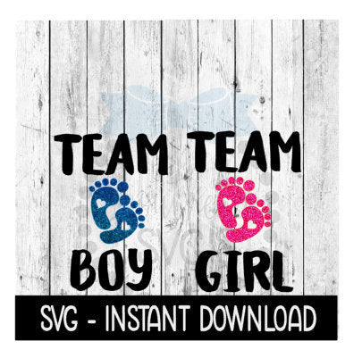 Team Boy, Team Girl, Expecting, Baby Shower SVG Files, Instant Download, Cricut Cut Files, Silhouette Cut Files, Download, Print