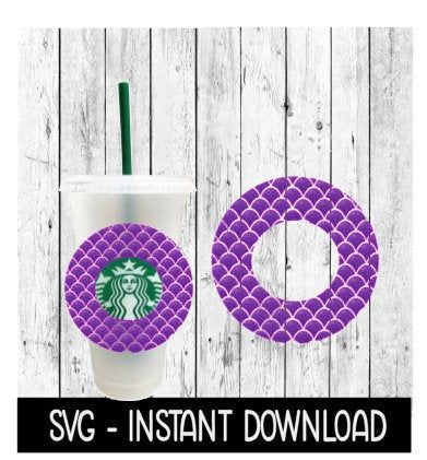 Mermaid Frame For Starbucks Cup SVG, Holiday Cold Brew Cup SVG File, SVG Instant Download, Cricut Cut Files, Silhouette Cut Files, Download