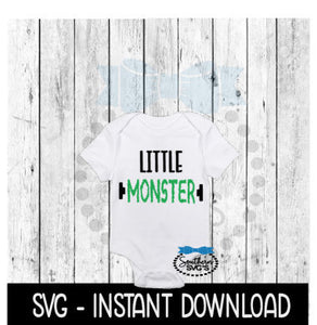 Halloween Bodysuit SVG, Little Monster SVG Files, Instant Download, Cricut Cut Files, Silhouette Cut Files, Download, Print