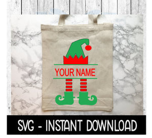 Christmas Elf Frame SVG, Christmas Tote Bag SVG Files, Instant Download, Cricut Cut Files, Silhouette Cut Files, Download, Print