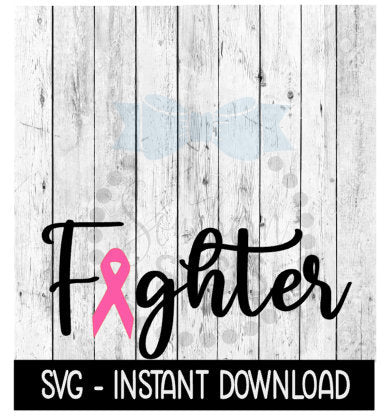 Fighter Cancer Ribbon SVG, Cancer Ribbon SVG, Wine Glass SVG, Instant Download, Cricut Cut Files, Silhouette Cut Files, Download, Print