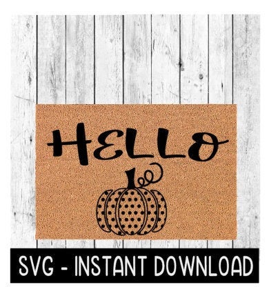 Door Mat SVG, Funny Doormat SVG, Hello Pumpkin Door Mat SVG File, Instant Download, Cricut Cut File, Silhouette Cut File, Download, Print