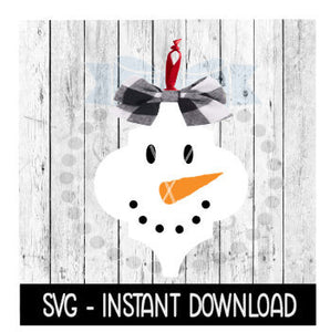 Tile Ornament SVG, Snowman Porcelain White Lantern Tile SVG File, Instant Download, Cricut Cut File, Silhouette Cut Files