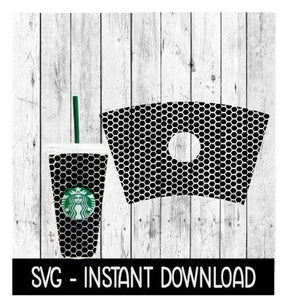 Full Wrap For Starbucks Cup, Honeycomb Cold Brew Cup SVG Files, SVG Cut File, Silhouettnstant Download, Cricut Ce Cut Files, Download, Print