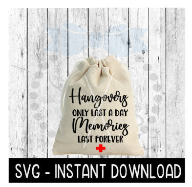 Hangover Kit SVG, Bachelorette Bachelor Hangover Bag SVG File, SVG Instant Download, Cricut Cut File, Silhouette Cut File, Download Print