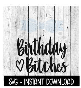 Birthday Bitches SVG, Funny Wine Tumbler Quotes SVG Files, Instant Download, Cricut Cut Files, Silhouette Cut Files, Download, Print