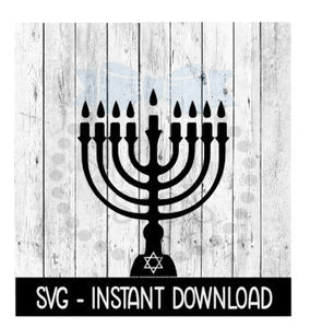 Menorah SVG, Hanukkah SVG Farmhouse Sign SVG Files, Instant Download, Cricut Cut Files, Silhouette Cut Files, Download, Print