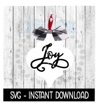 Tile Ornament SVG, Joy Quote Porcelain White Lantern Tile SVG File, Instant Download, Cricut Cut File, Silhouette Cut Files