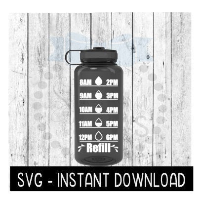 Water Tracker Bottle SVG, Water Bottle Workout SVG File, Exercise Gym SVG, Instant Download, Cricut Cut Files, Silhouette Cut Files