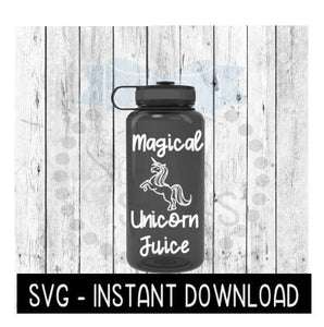 Water Bottle SVG, Magical Unicorn Juice Water Bottle SVG File, Exercise Gym SVG, Instant Download, Cricut Cut Files, Silhouette Cut Files