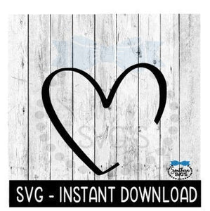 Hand Drawn Open Heart Frame SVG, Farmhouse Sign SVG Files, Instant Download, Cricut Cut Files, Silhouette Cut Files, Download, Print